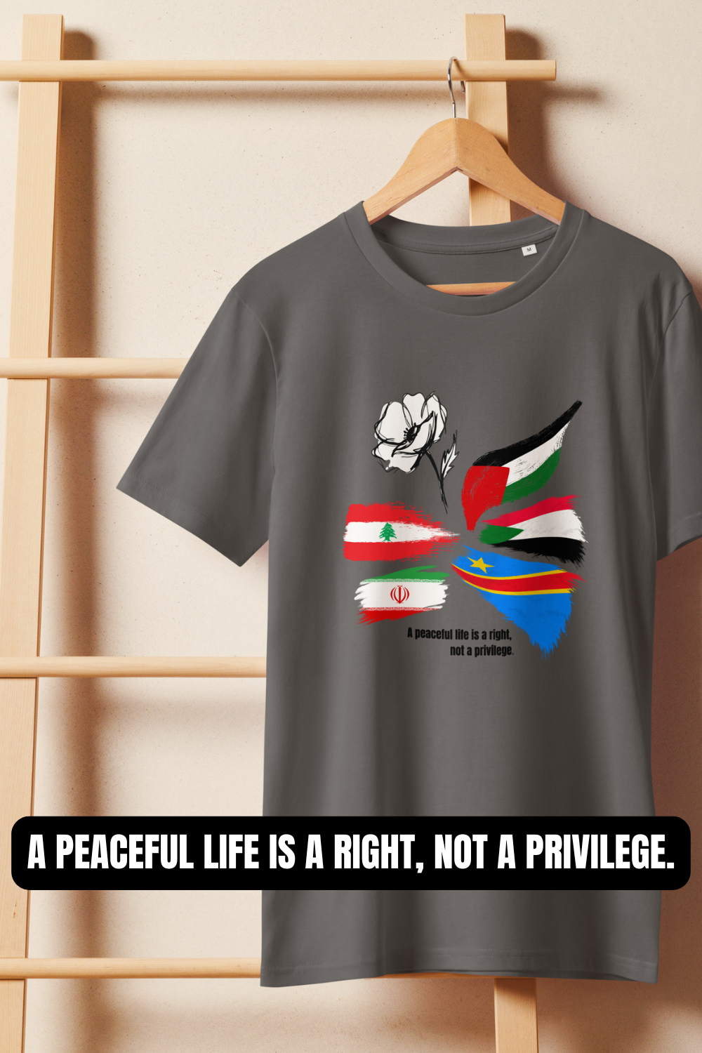 Solidarity-Shirt "Living in peace"