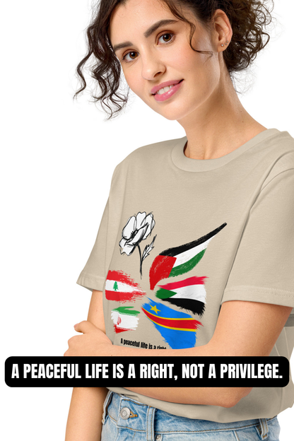 Solidarity-Shirt "Living in peace"