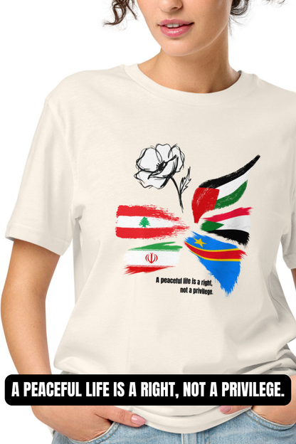 Solidarity-Shirt "Living in peace"