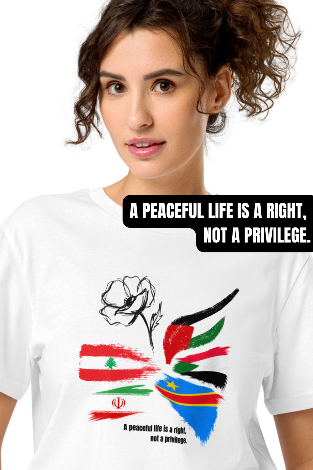 Solidarity-Shirt "Living in peace"