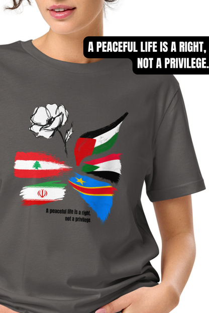 Solidarity-Shirt "Living in peace"